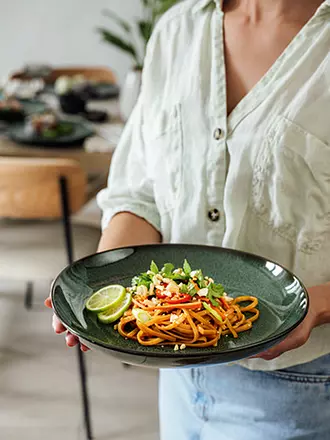 LIKE BY VILLEROY & BOCH | Grande coupe "Lave Gris" 27cm | dunkelgrün